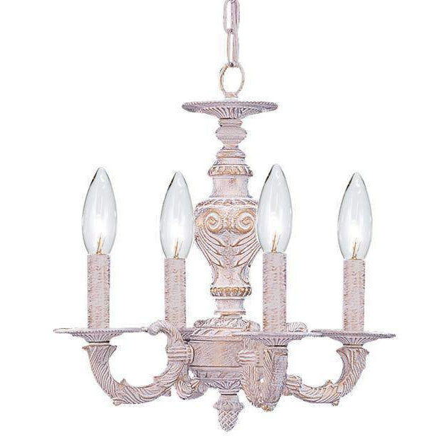 Paris Market 4 Light Mini Chandelier-Crystorama Lighting Company-CRYSTO-5124-AW-ChandeliersWhite-2-France and Son