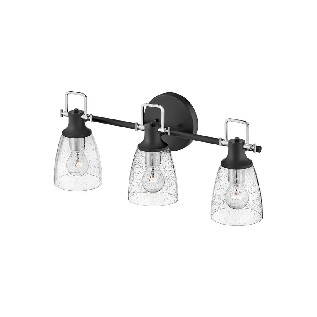 Bath Easton - Three Light Vanity-Hinkley Lighting-HINKLEY-51273BK-Bathroom LightingBlack with Heritage Brass accents/NON LED-4-France and Son