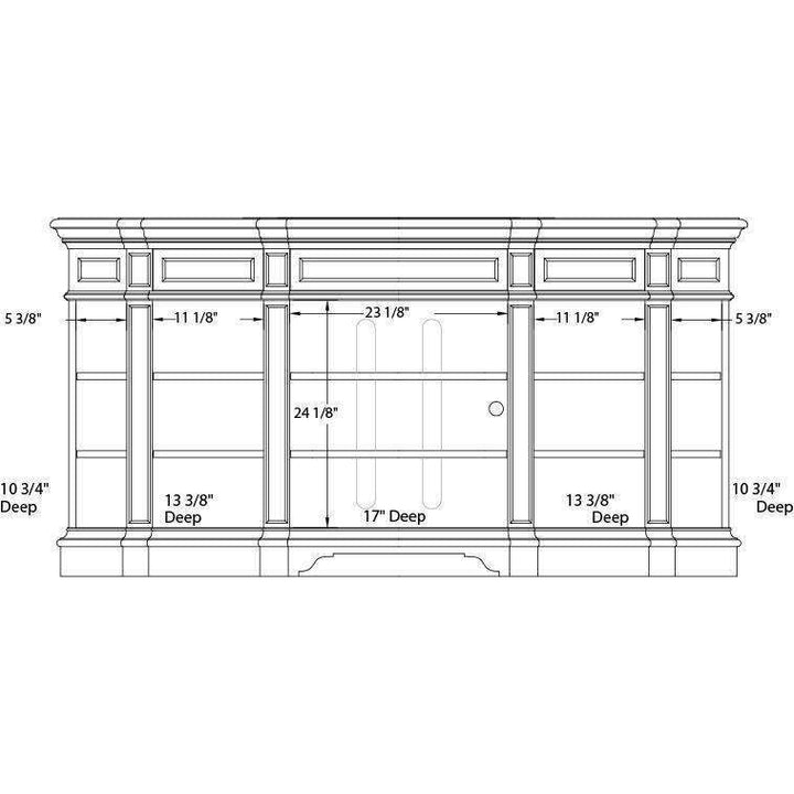 Entertainment 74'' Console-Hooker-HOOKER-5139-55496-Media Storage / TV Stands-4-France and Son