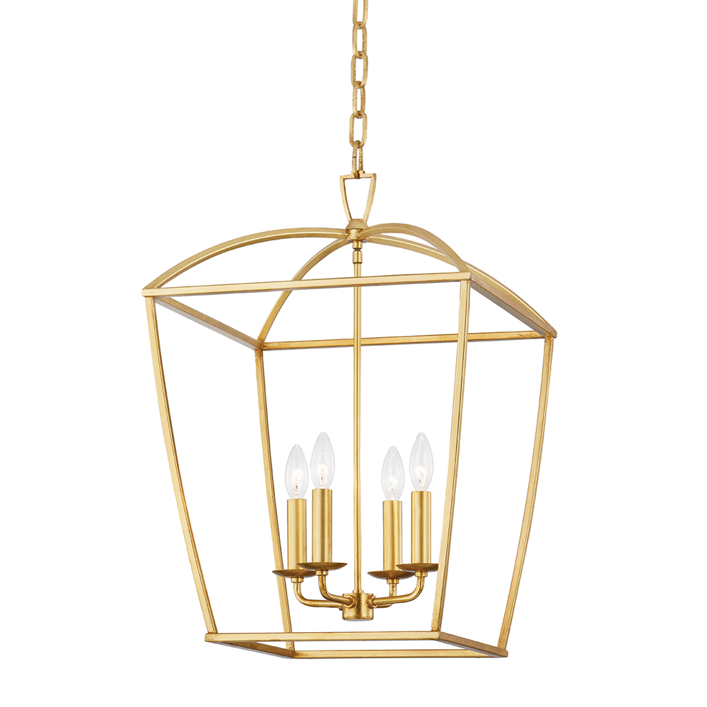 Bryant - 4 Light Medium Pendant-Hudson Valley-HVL-8317-GL-PendantsGold Leaf-2-France and Son