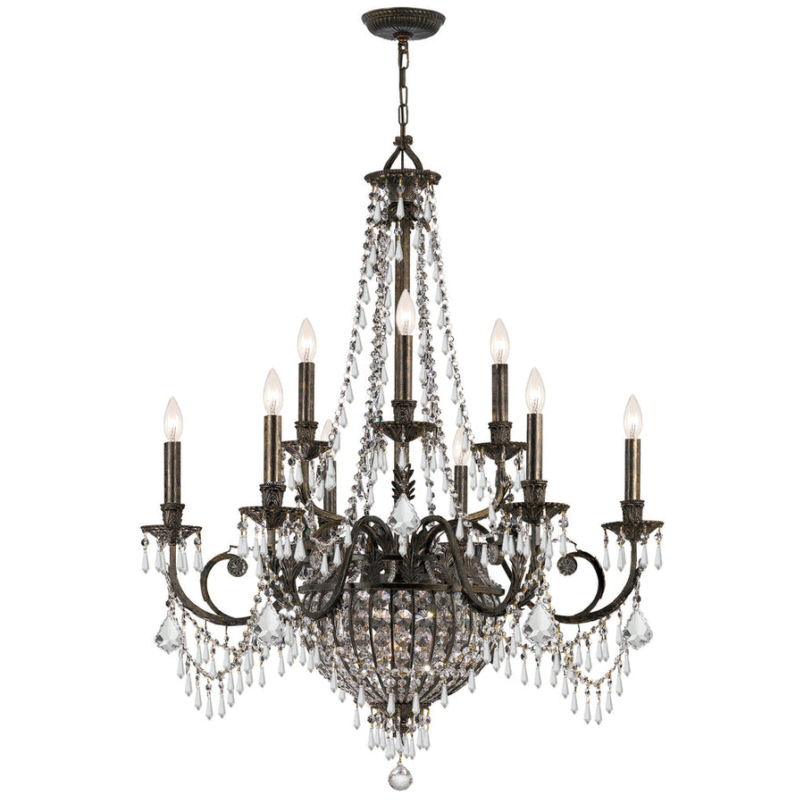 Vanderbilt 12 Light Chandelier-Crystorama Lighting Company-CRYSTO-5168-EB-CL-MWP-Chandeliers-1-France and Son