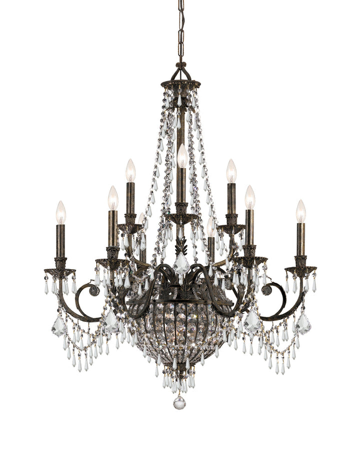 Vanderbilt 12 Light Chandelier-Crystorama Lighting Company-CRYSTO-5168-EB-CL-MWP-Chandeliers-2-France and Son