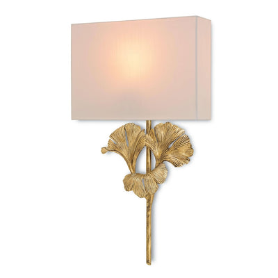 Gingko Gold Wall Sconce-Currey-CURY-5178-Wall LightingChinois Antique Gold Leaf-1-France and Son