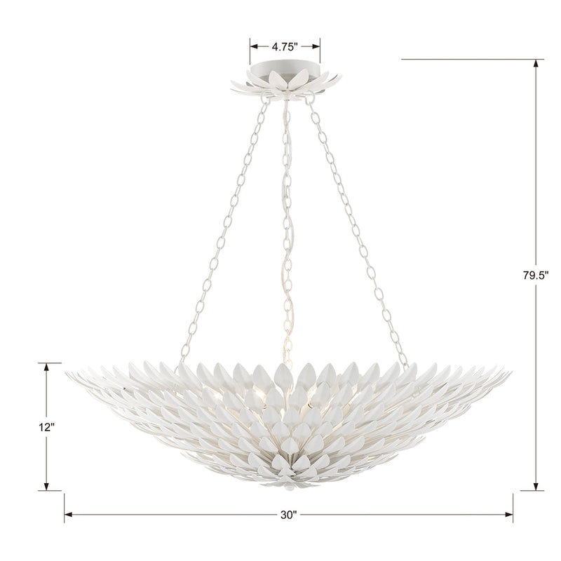 Broche 8 Light Chandelier-Crystorama Lighting Company-CRYSTO-519-MT-Chandeliers-5-France and Son