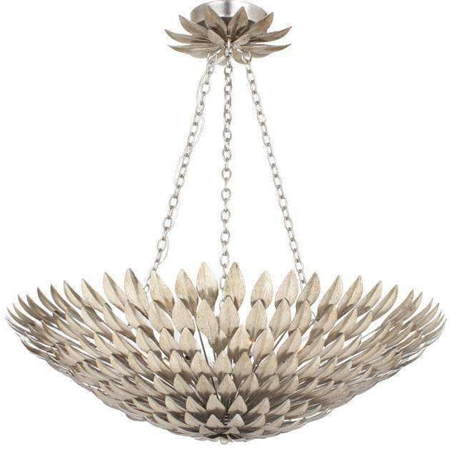 Broche 8 Light Chandelier-Crystorama Lighting Company-CRYSTO-519-SA-ChandeliersAntique Silver-2-France and Son