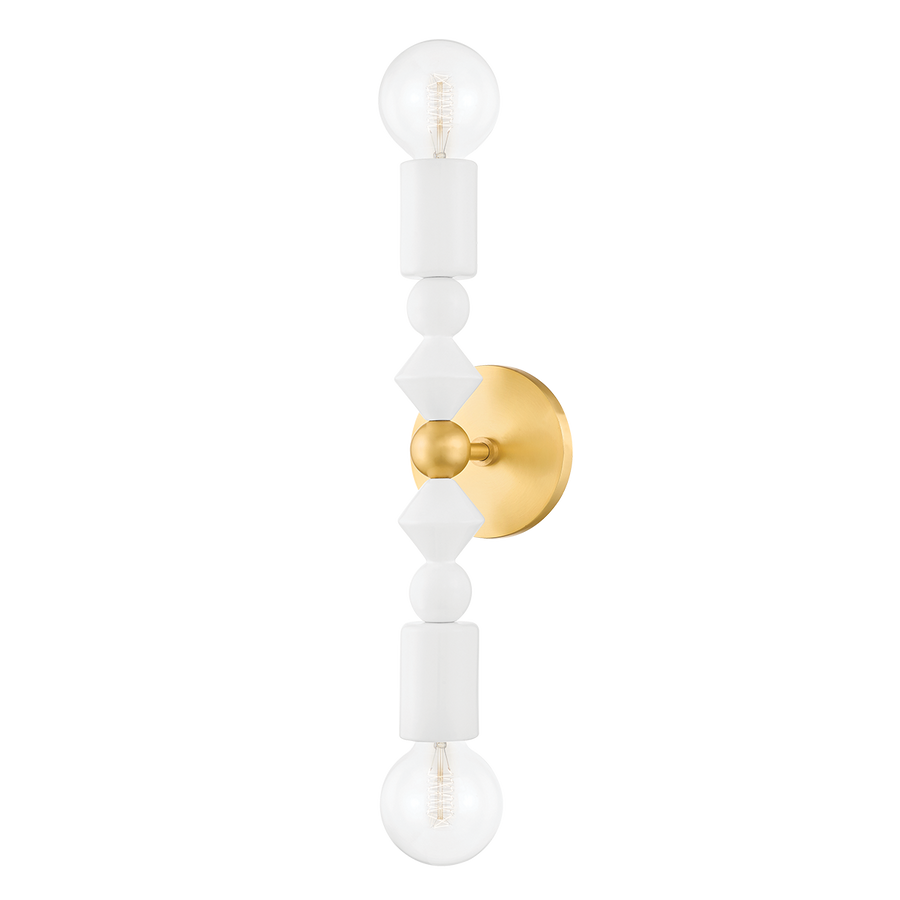 Flora 2 Light Wall Sconce-Mitzi-HVL-H471102-AGB-Outdoor Wall Sconces-1-France and Son