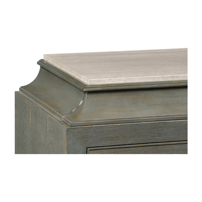 Oak Chest of Drawers with Marble Top-Jonathan Charles-JCHARLES-495652-GYO-DressersGreyed Oak & Carrara White Marble-8-France and Son