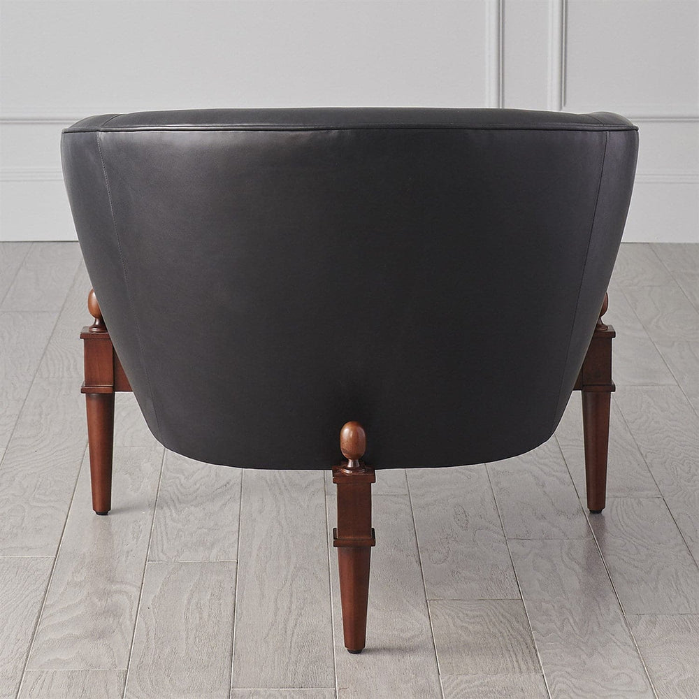 Mimi Chair - Black Marbled Leather-Global Views-GVSA-2650-Lounge Chairs-2-France and Son