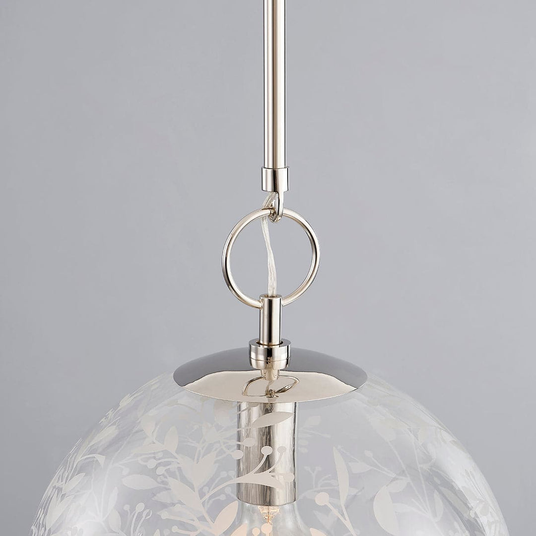 Belleville 1 Light Pendant - Large-Hudson Valley-HVL-7514-AGB-PendantsAged Brass-6-France and Son