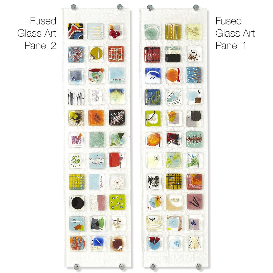 Fused Glass Art Wall Panel-Global Views-GVSA-1.10788-Wall ArtPanel 1-2-France and Son