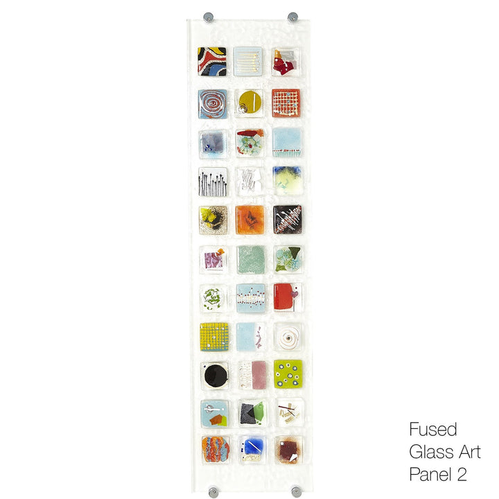 Fused Glass Art Wall Panel-Global Views-GVSA-1.10789-Wall ArtPanel 2-4-France and Son