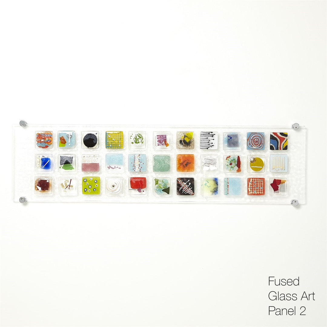 Fused Glass Art Wall Panel-Global Views-GVSA-1.10788-Wall ArtPanel 1-6-France and Son
