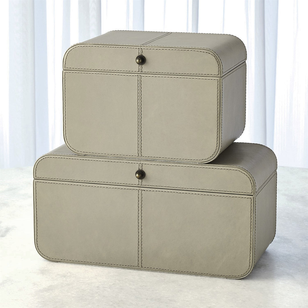 Curved Corner Box-Global Views-GVSA-9.93536-Baskets & BoxesLarge-Light Grey-2-France and Son