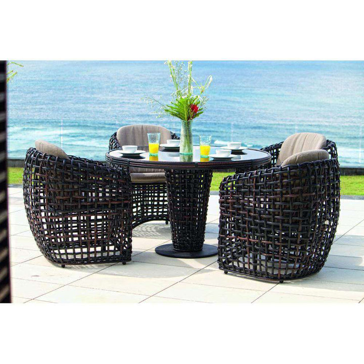 Dynasty Round Dining Table by Skyline Design-Skyline Design-SKYLINE-22461-BM-Set-Outdoor Dining TablesBlack Mushroom-5-France and Son
