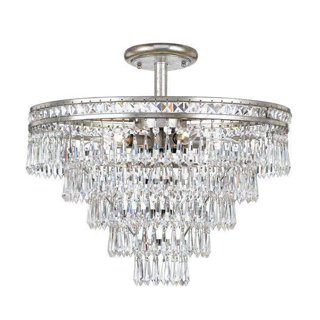 Mercer 6 Light Semi-Flush-Crystorama Lighting Company-CRYSTO-5264-OS-CL-MWP_CEILING-Flush MountsSilver-2-France and Son