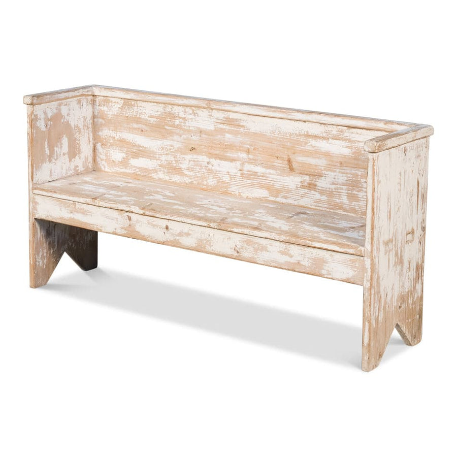 Beach House Bench-SARREID-SARREID-52697-BenchesBroken White-1-France and Son