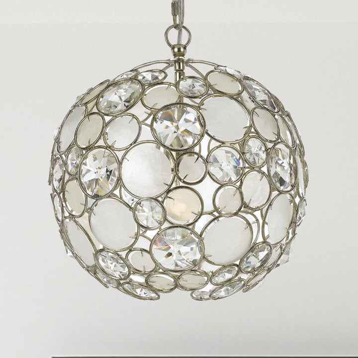 Palla 1 Light Sphere Mini Chandelier-Crystorama Lighting Company-CRYSTO-527-SA-Chandeliers-4-France and Son