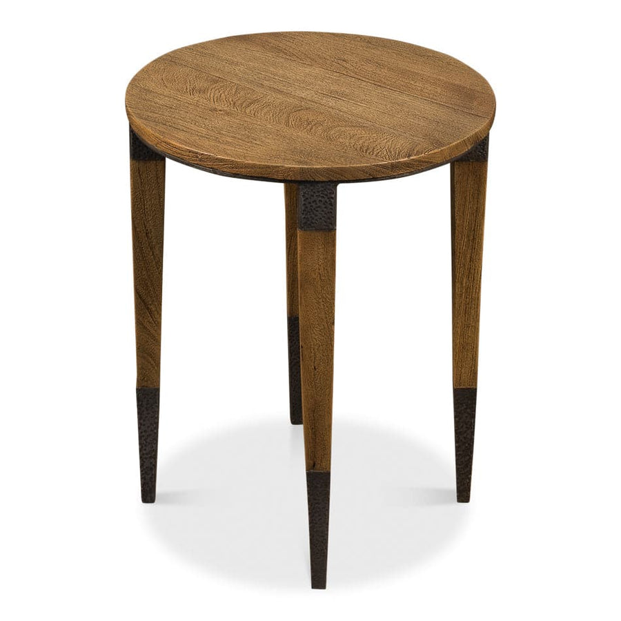 Round Saber Leg Chairside Table-SARREID-SARREID-52720-Side Tables-1-France and Son