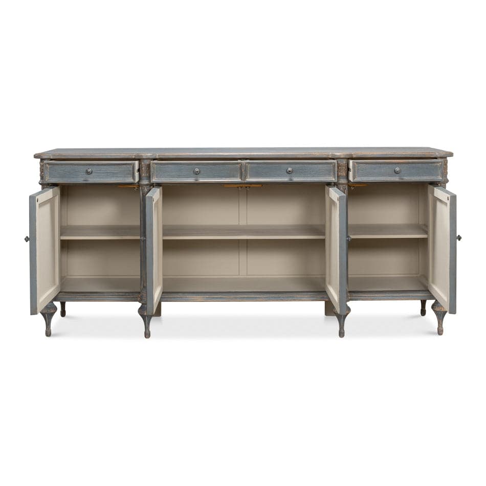 Lilac Sideboard, Blue Finish-SARREID-SARREID-52760-Sideboards & Credenzas-2-France and Son