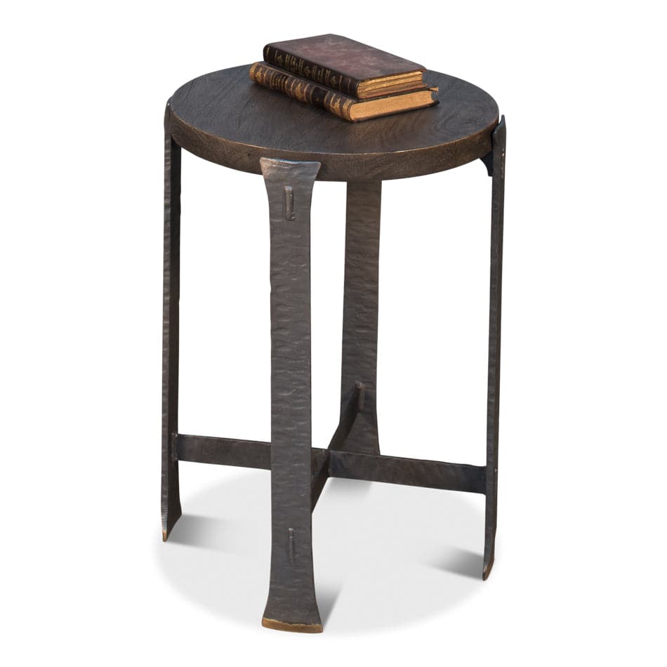 Forged Slats Side Table-SARREID-SARREID-52896-Side Tables-4-France and Son