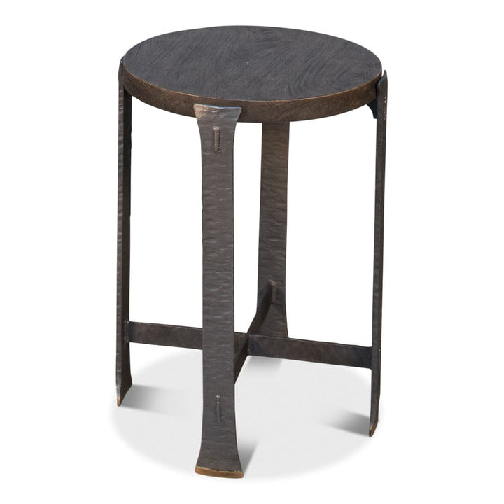 Forged Slats Side Table-SARREID-SARREID-52896-Side Tables-1-France and Son