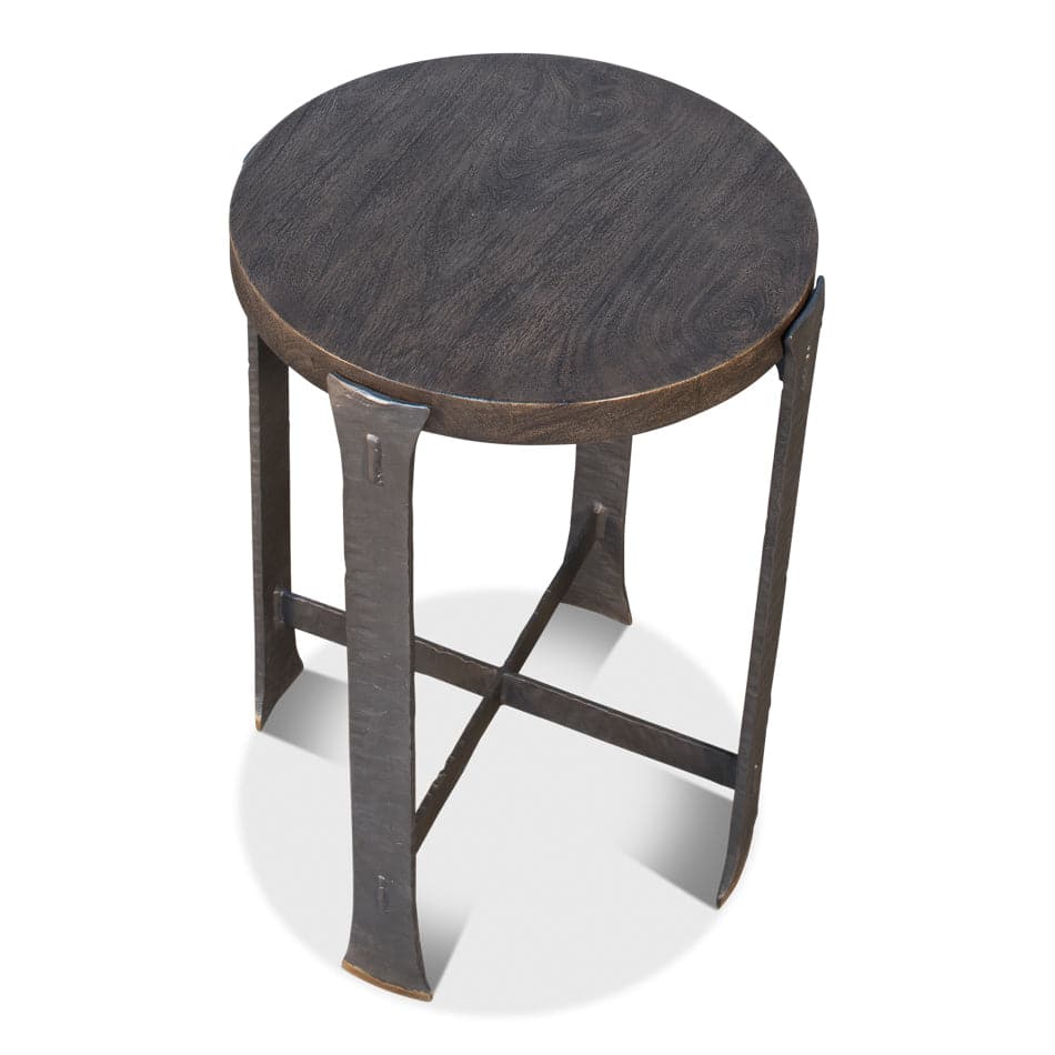 Forged Slats Side Table-SARREID-SARREID-52896-Side Tables-3-France and Son