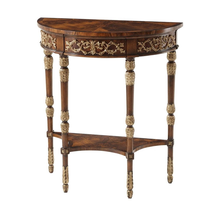 Beauty of Leaves Accent Console Table-Theodore Alexander-THEO-5300-083-Console Tables-1-France and Son