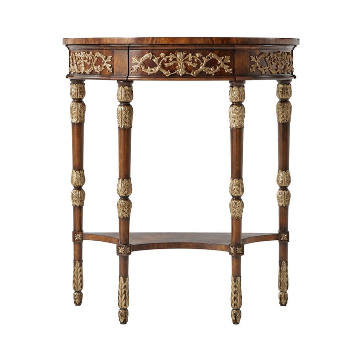 Beauty of Leaves Accent Console Table-Theodore Alexander-THEO-5300-083-Console Tables-4-France and Son