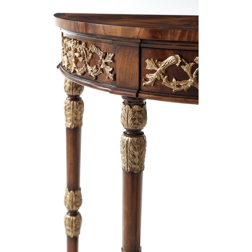 Beauty of Leaves Accent Console Table-Theodore Alexander-THEO-5300-083-Console Tables-6-France and Son