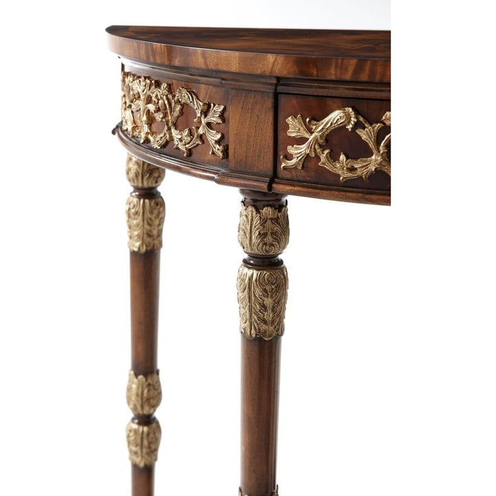 Beauty of Leaves Accent Console Table-Theodore Alexander-THEO-5300-083-Console Tables-6-France and Son