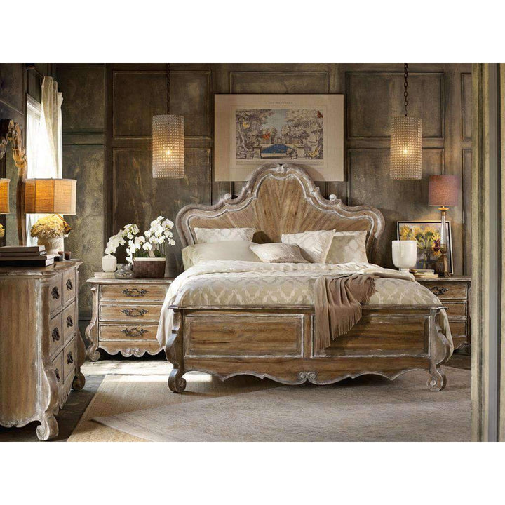 Chatelet Wood Panel Bed - 87"-Hooker-HOOKER-5300-90260-BedsCalifornia King-2-France and Son
