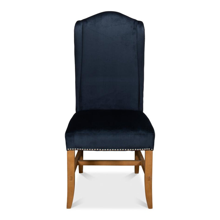 High Back Dining Chair-SARREID-SARREID-53028-Dining ChairsNavy Blue-7-France and Son