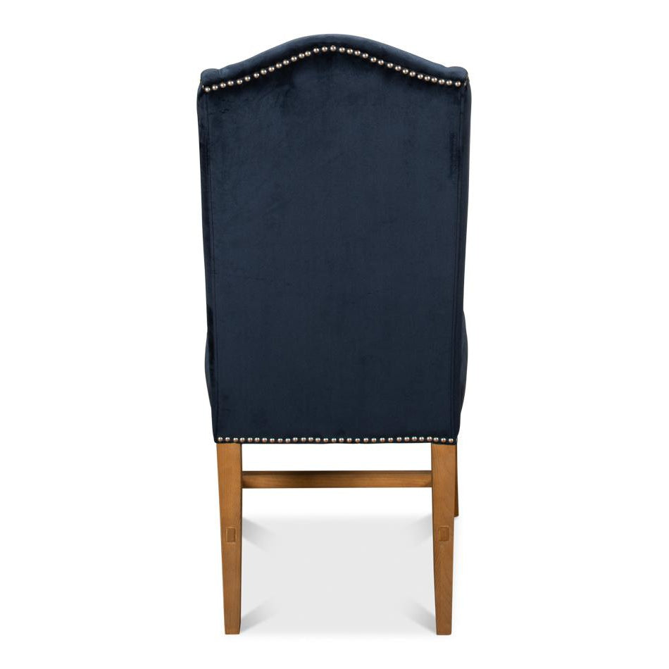 High Back Dining Chair-SARREID-SARREID-53028-Dining ChairsNavy Blue-9-France and Son