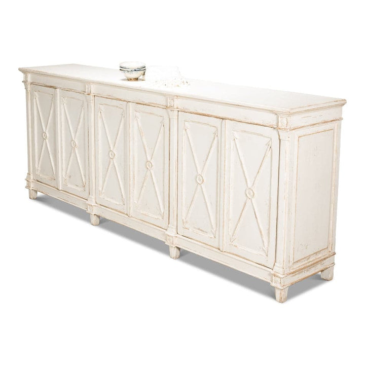 Marksman Sideboard, Whitewash-SARREID-SARREID-53046-Sideboards & Credenzas-3-France and Son