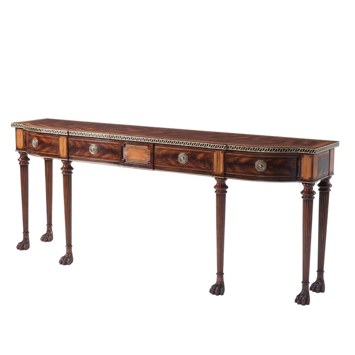Brook's Console Table-Theodore Alexander-THEO-5305-216-Console TablesCarved Paw Feet-1-France and Son