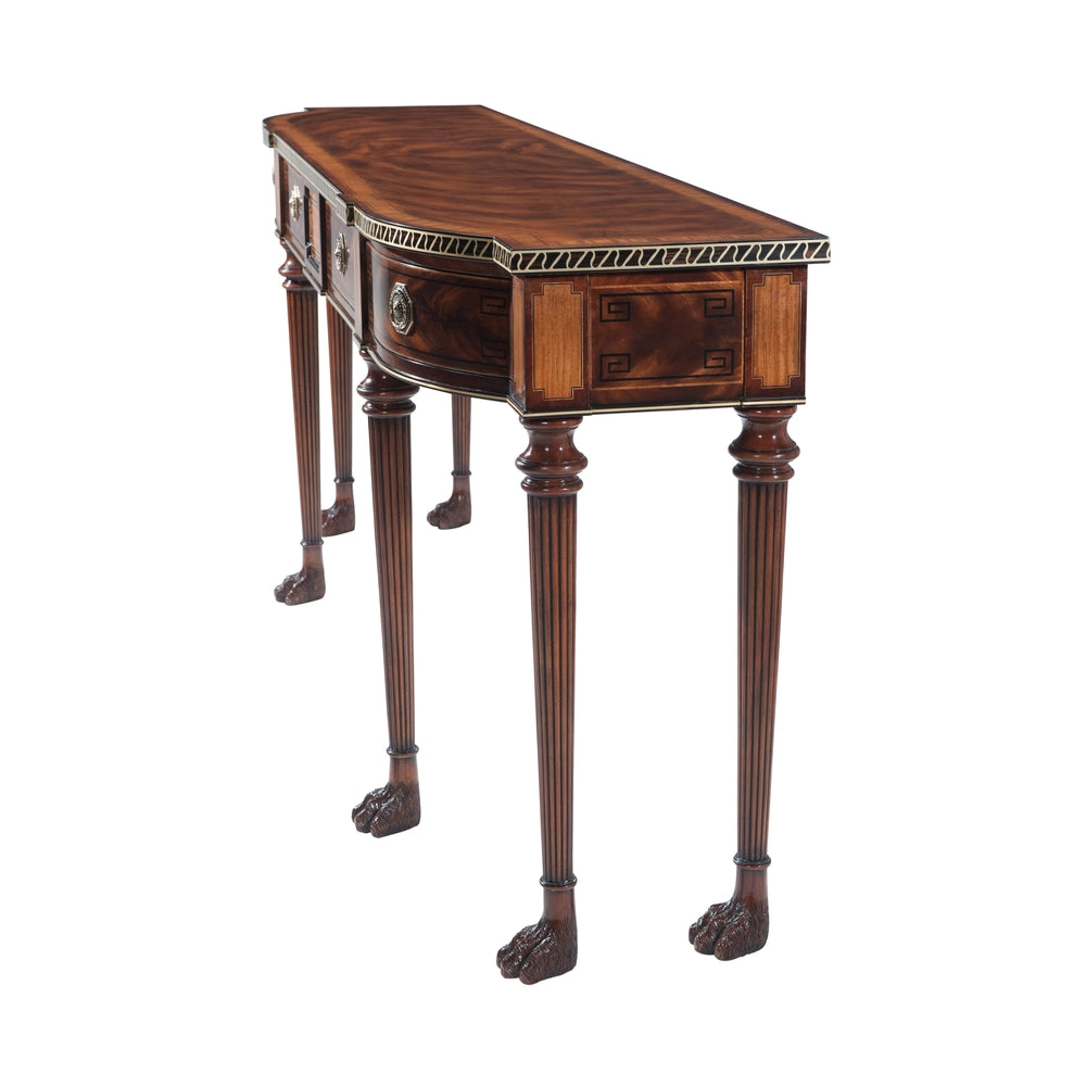 Brook's Console Table-Theodore Alexander-THEO-5305-216-Console TablesCarved Paw Feet-2-France and Son
