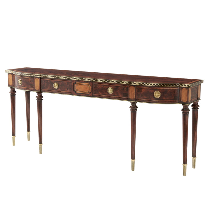 Brook's Console Table-Theodore Alexander-THEO-5305-222-Console TablesReeded Feet-7-France and Son