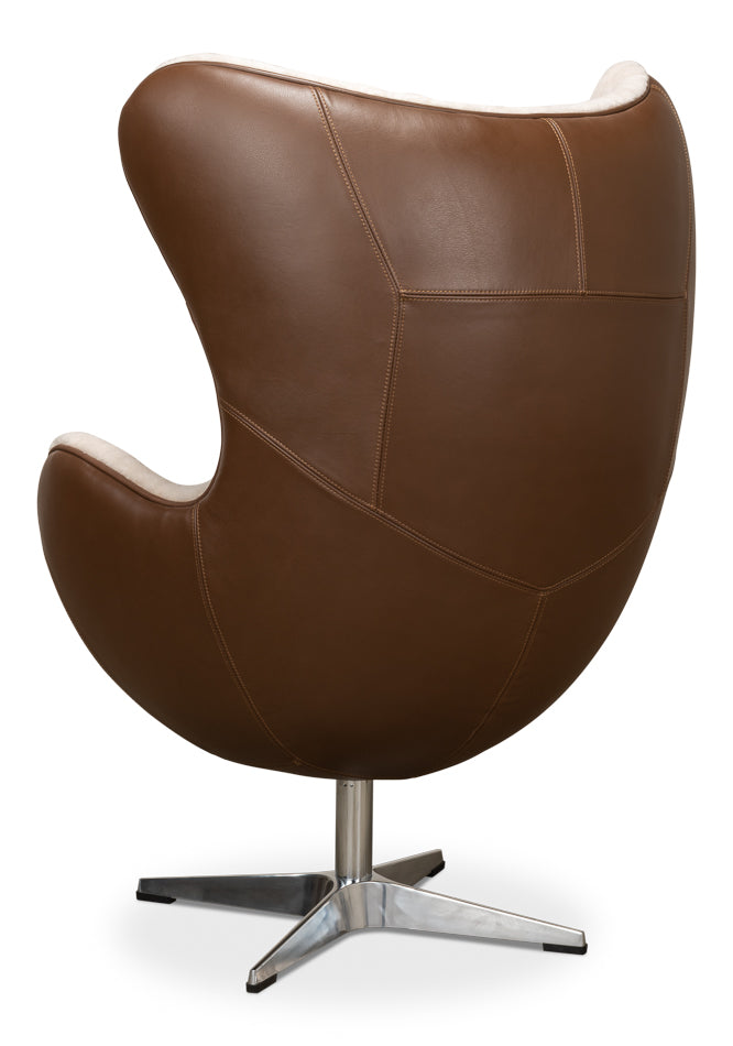 Jacobean Mid 20th Century Egg Chair-SARREID-SARREID-53113-Lounge Chairs-2-France and Son