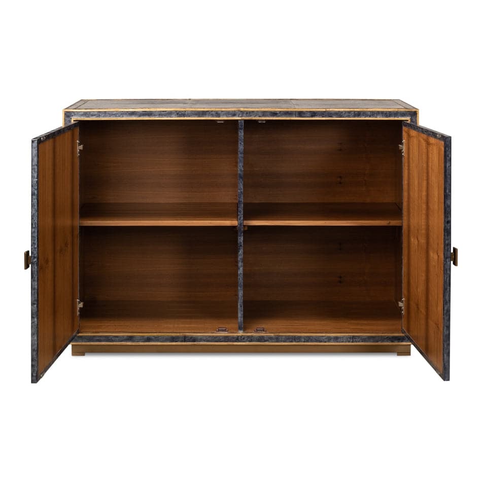 Bel Air Blue Leather Buffet by SARREID Sideboards & Credenzas SARREID53164 France & Son