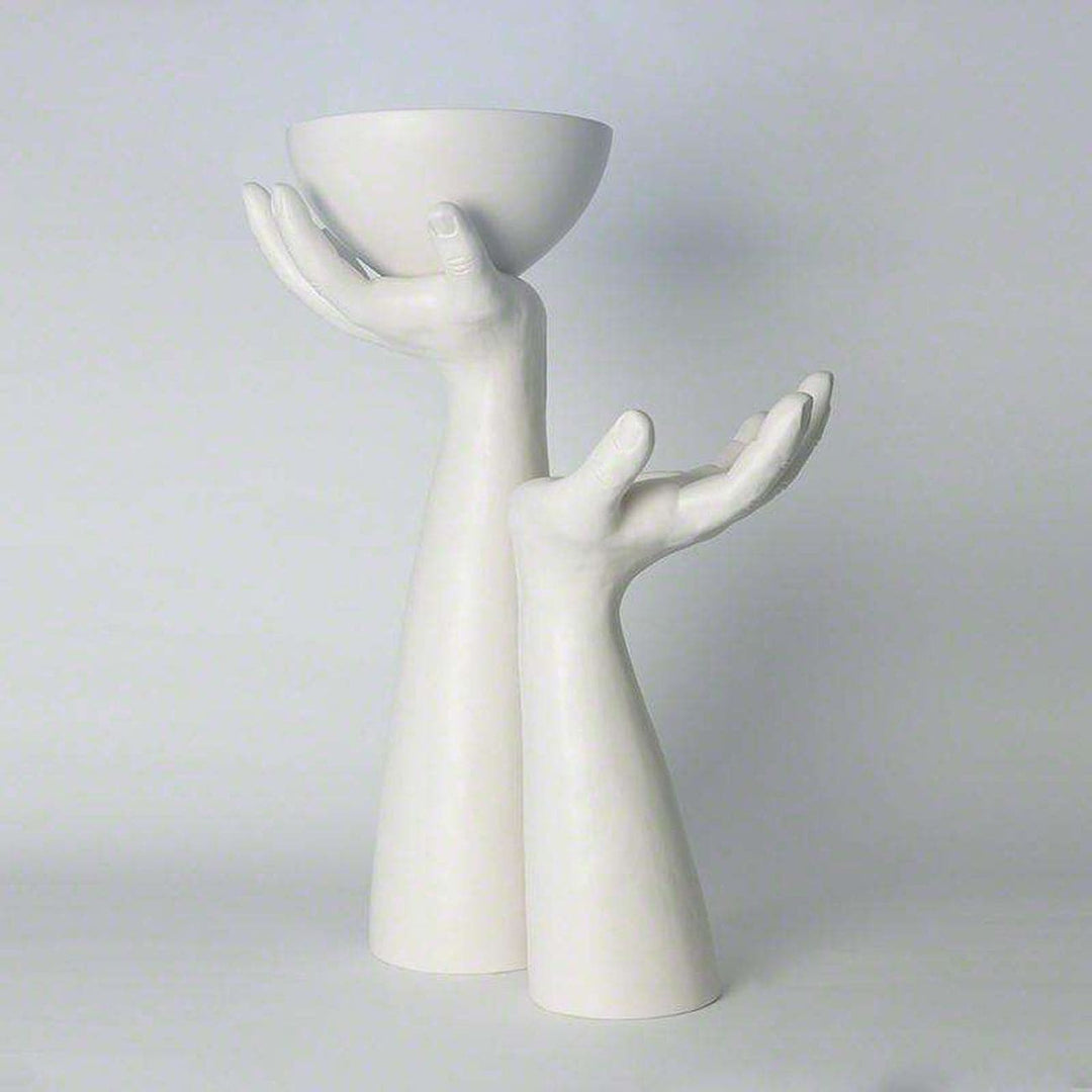 Palma Candleholder - Left - Matte White-Global Views-GVSA-7.10101-Decor-3-France and Son