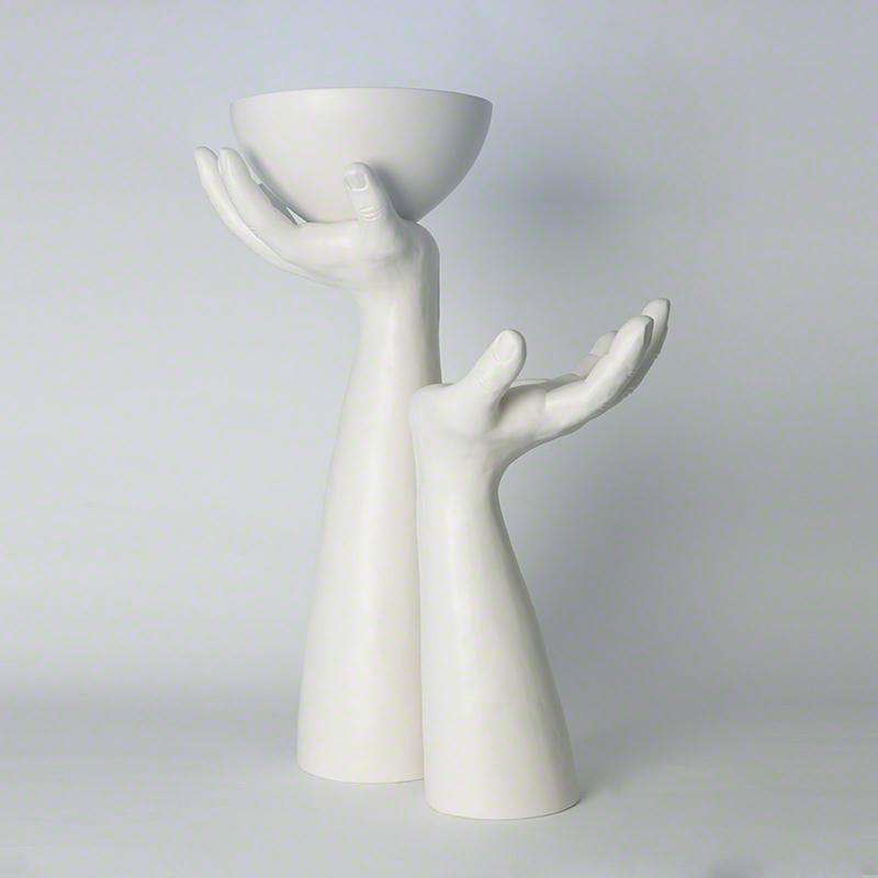 Palma Candleholder - Right - Matte White-Global Views-GVSA-7.10102-Decor-4-France and Son