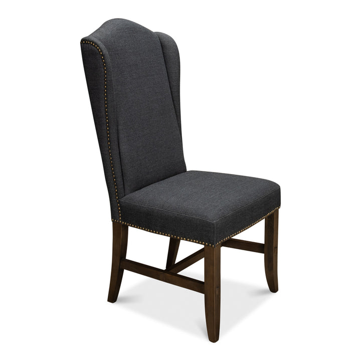 High Back Dining Chair-SARREID-SARREID-53174-Dining ChairsBlack-10-France and Son