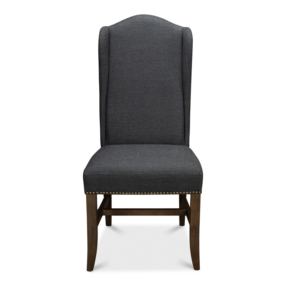 High Back Dining Chair-SARREID-SARREID-53028-Dining ChairsNavy Blue-11-France and Son