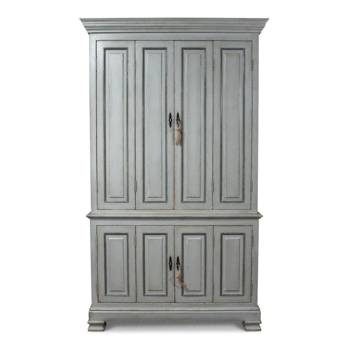 French Grey Cupboard-SARREID-SARREID-53184-Bookcases & Cabinets-1-France and Son