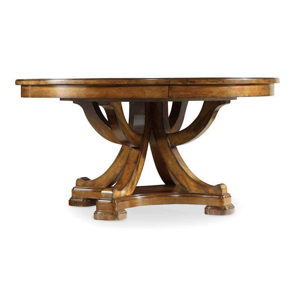 Tynecastle Round Pedestal Dining Table with One 18'' Leaf by Hooker