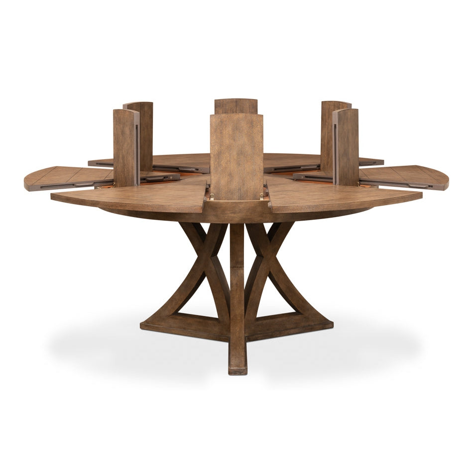 Cambridge Jupe Dining Table-SARREID-SARREID-53254-4-Dining TablesMuted Fossil-9-France and Son