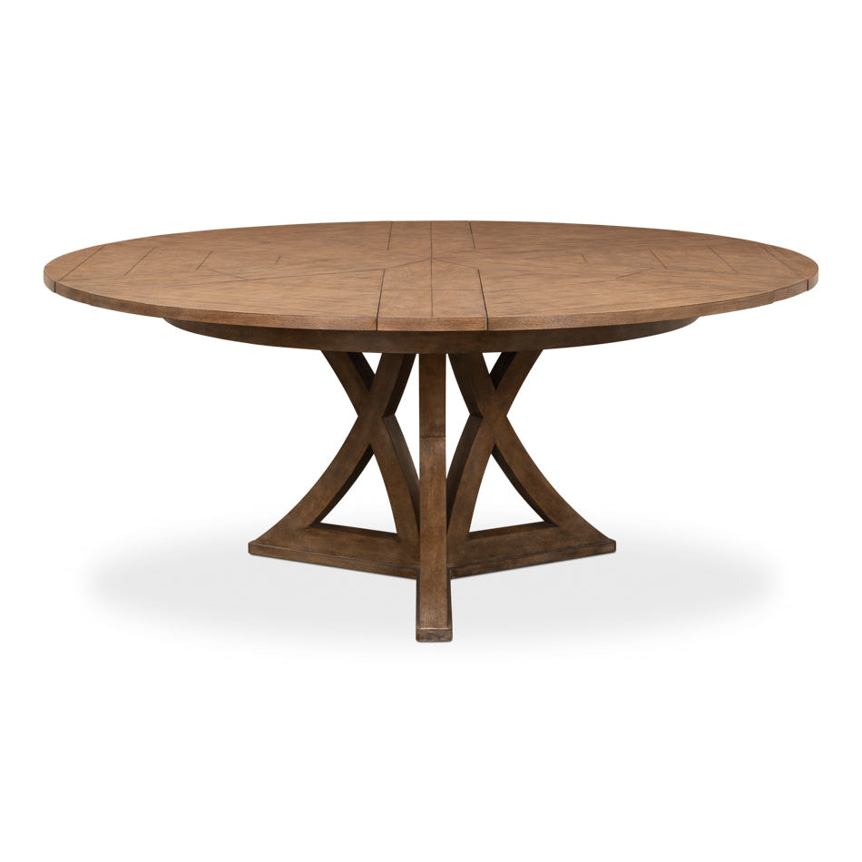 Cambridge Jupe Dining Table-SARREID-SARREID-53254-4-Dining TablesMuted Fossil-3-France and Son
