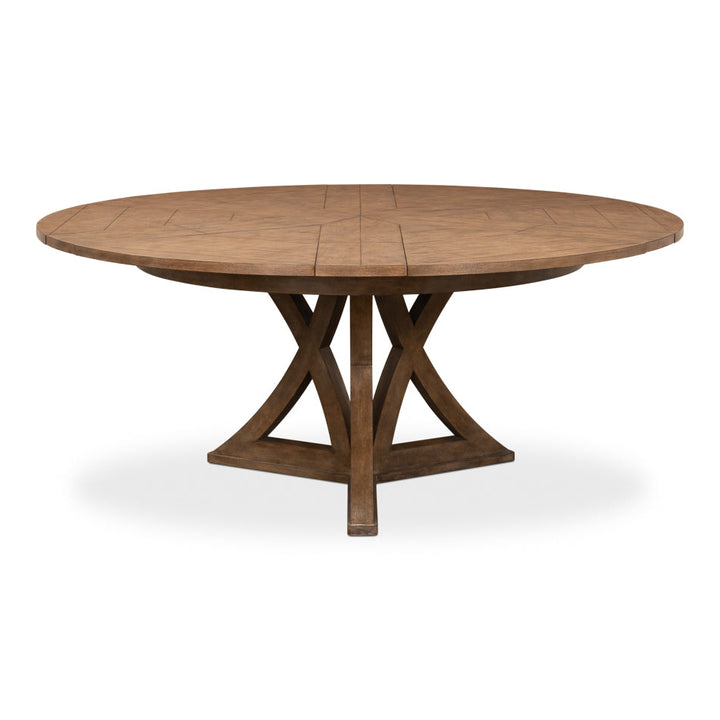 Cambridge Jupe Dining Table-SARREID-SARREID-53254-4-Dining TablesMuted Fossil-3-France and Son