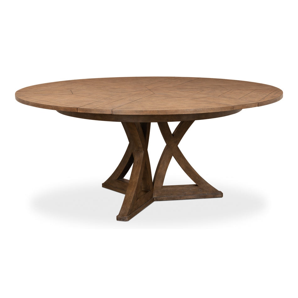 Cambridge Jupe Dining Table-SARREID-SARREID-53254-4-Dining TablesMuted Fossil-1-France and Son
