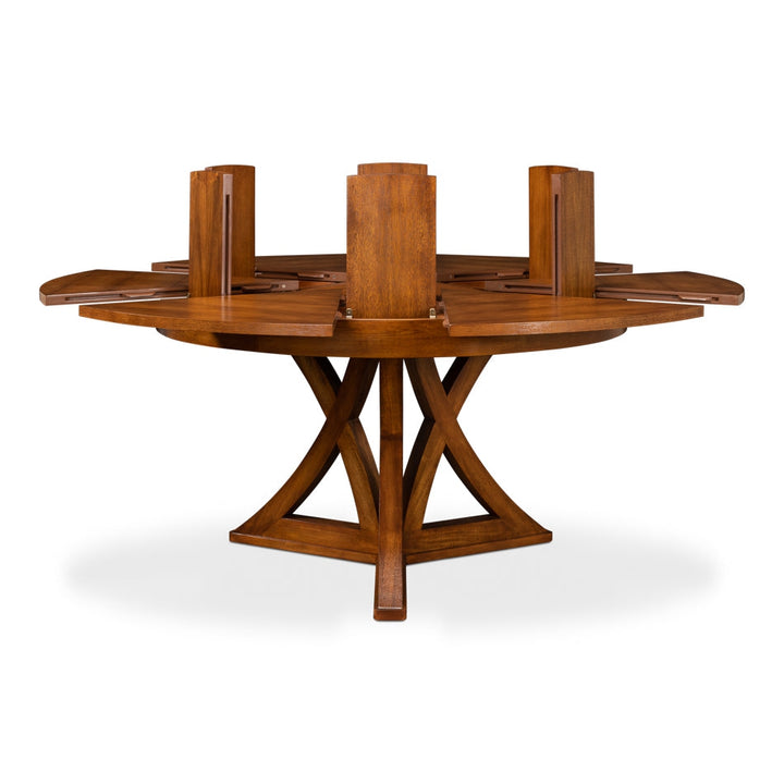 Cambridge Jupe Dining Table-SARREID-SARREID-53254-4-Dining TablesMuted Fossil-10-France and Son